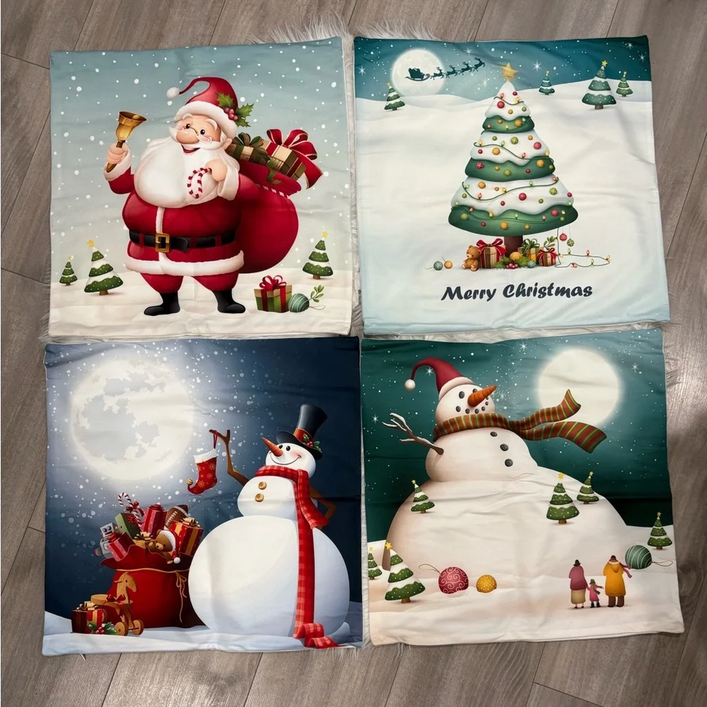 🆕 Festive Christmas Pillow Covers Set
